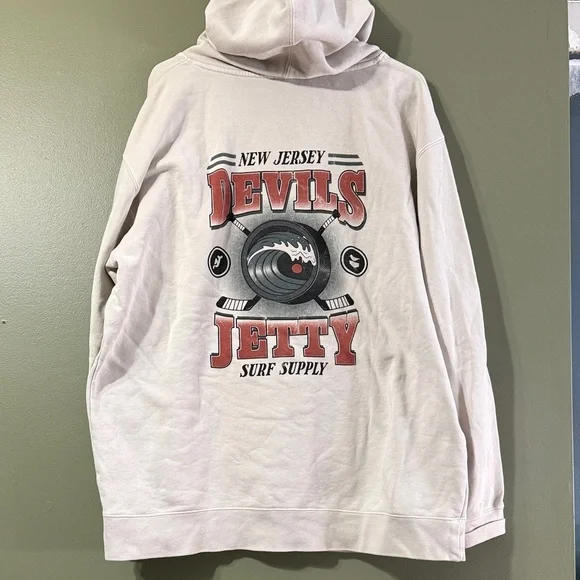 New Jersey Devils x Jetty Cream Hoodie - Picture 5 of 7